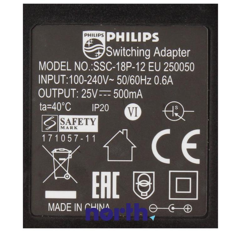 Ładowarka 25V 0.5A (432200626611) do odkurzacza Philips PowerPro,3