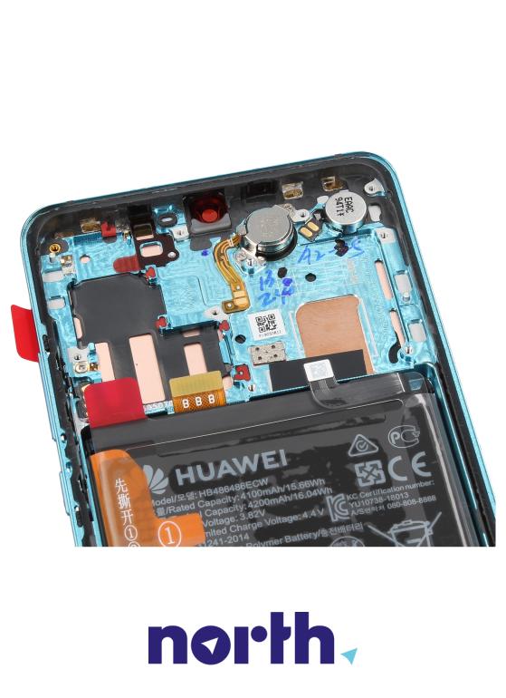 Wyświetlacz LCD z obudową i baterią do smartfona Huawei P30 Pro 02352PGE,2