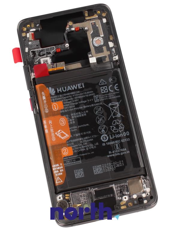 Wyświetlacz LCD z obudową i baterią do smartfona Huawei Mate P20 Pro 02352FRL,1