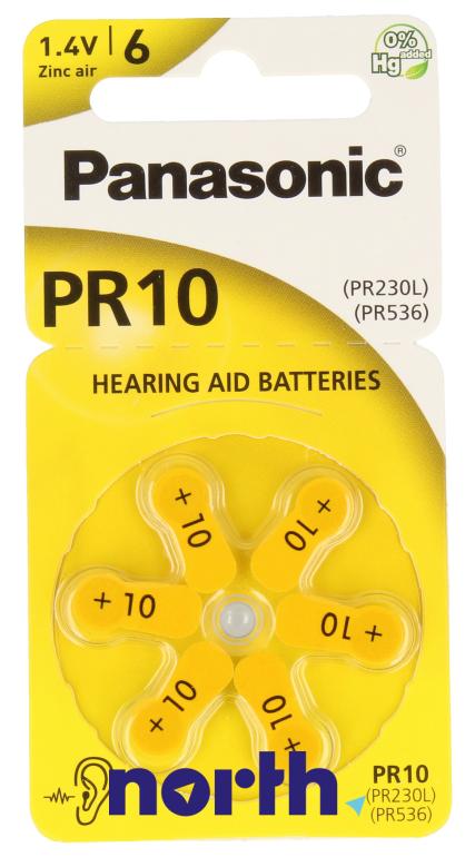 Bateria do aparatów słuchowych Panasonic (6szt.),0