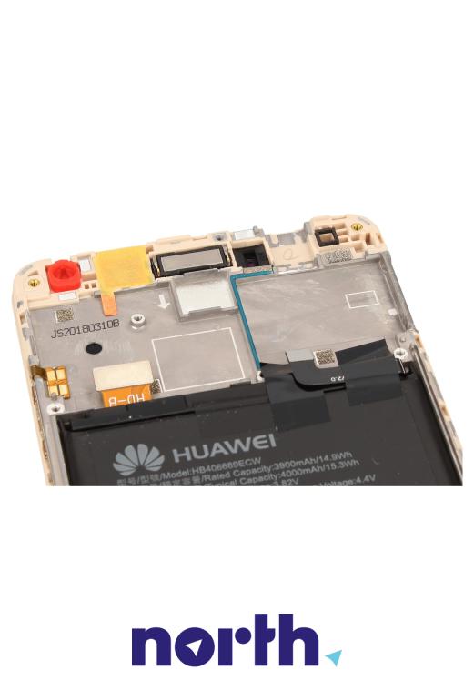 Wyświetlacz LCD z obudową i baterią do smartfona Huawei Y7 02351GEQ,3