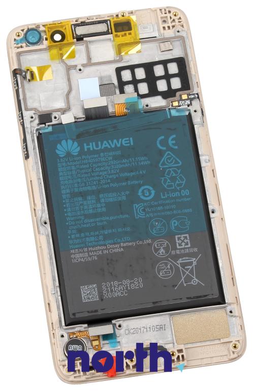 Wyświetlacz LCD z obudową i baterią do smartfona Huawei Y6 02351DMF,1