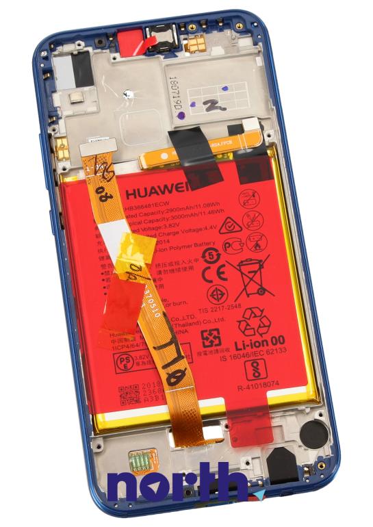 Wyświetlacz LCD z obudową i baterią do smartfona Huawei P20 Lite 02351XUA,1