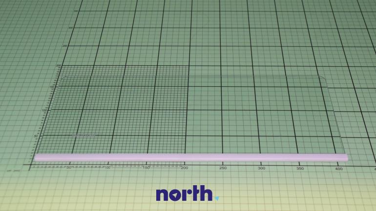 Półka szklana bez ramek do chłodziarki 40.5x17 Amica 1037816,0
