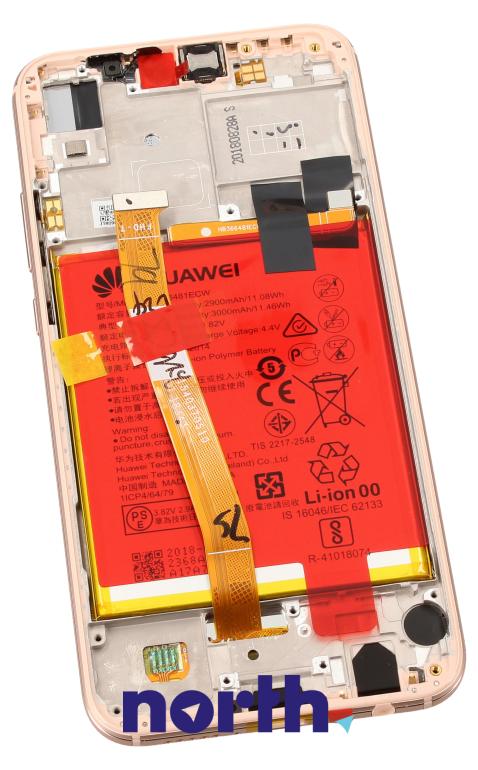 Wyświetlacz LCD z obudową i baterią do smartfona Huawei P20 Lite 02351VUW,1