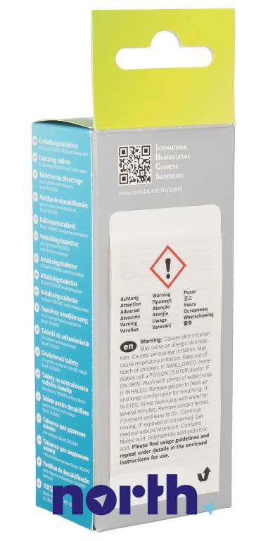 Odkamieniacz w tabletkach Bosch TCZ6004 (4 szt.) do ekspresu do kawy,1