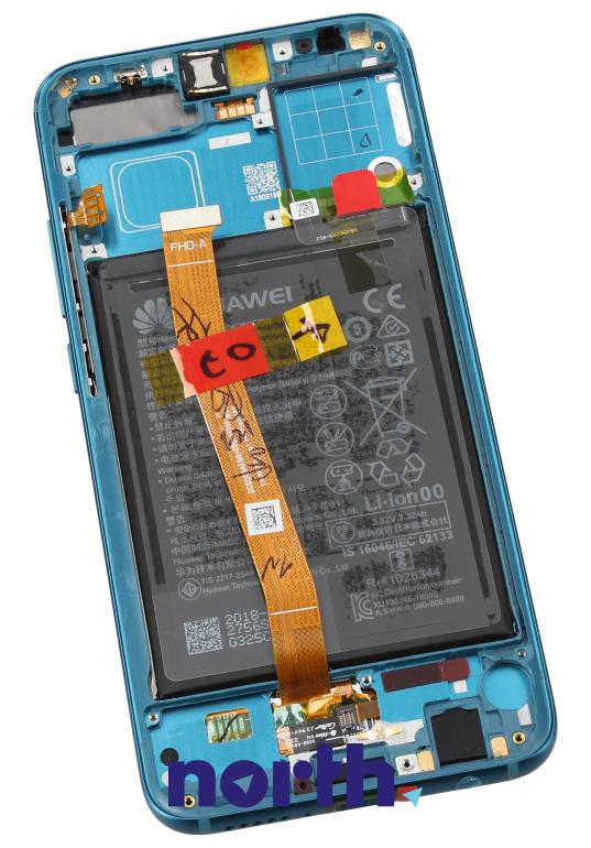 Wyświetlacz LCD z obudową i baterią do smartfona Huawei Honor 10 02351YDB,1