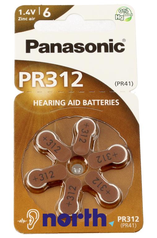 Bateria do aparatów słuchowych Panasonic (6szt.),0