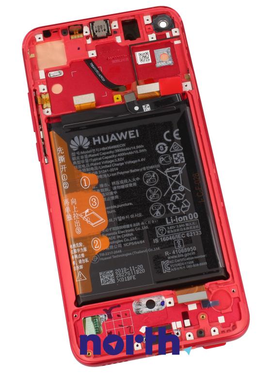 Wyświetlacz LCD z obudową i baterią do smartfona Huawei Honor View 20 02352JKR,1