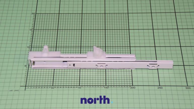 Lewa prowadnica podwieszanej szuflady chłodziarki Amica 1040073,0
