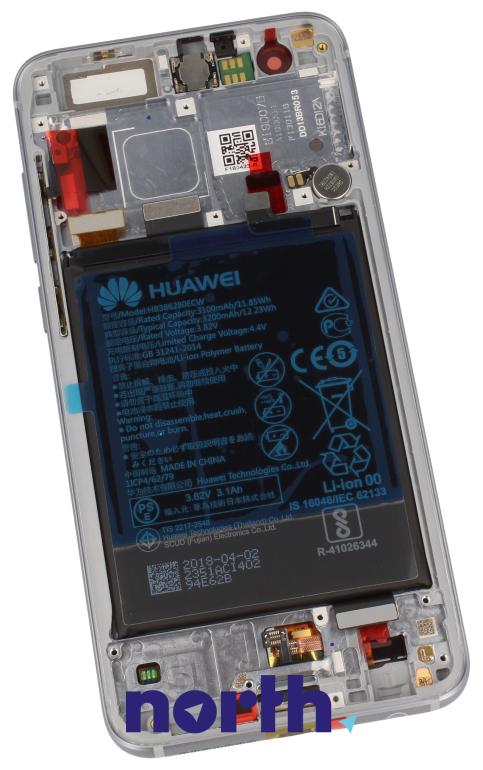 02351LCD LCD + dotyk + bateria do Huawei Honor 9, srebrny HUAWEI,1