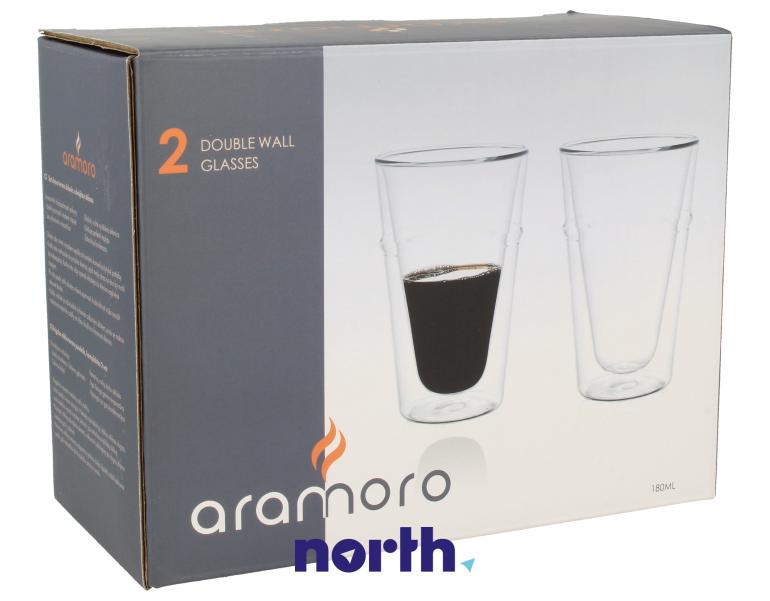 Szklanki termiczne do kawy 180ml ARAMORO 2szt.,0