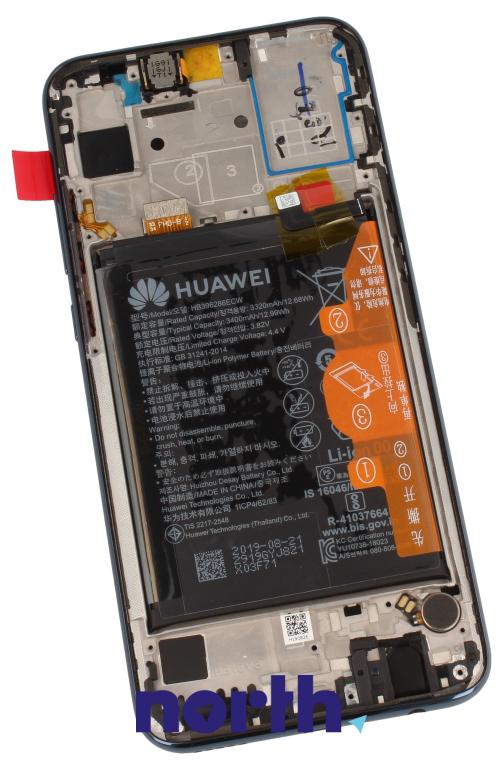 Wyświetlacz LCD z obudową i baterią do smartfona Huawei 02352QMT,1