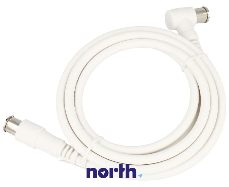 Kabel antenowy IEC wtyk / gniazdo biały 1,5m COM,1