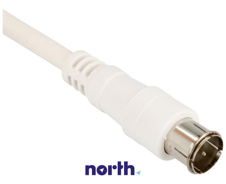 Kabel antenowy IEC wtyk / gniazdo biały 1,5m COM,3