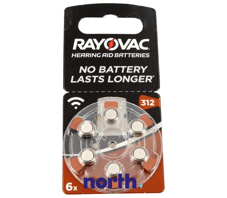 Bateria do aparatów słuchowych V312 Rayovac,0