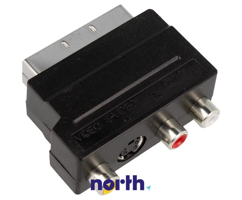 Adapter SCART - CINCH x3/ S-Video z przełącznikiem,2