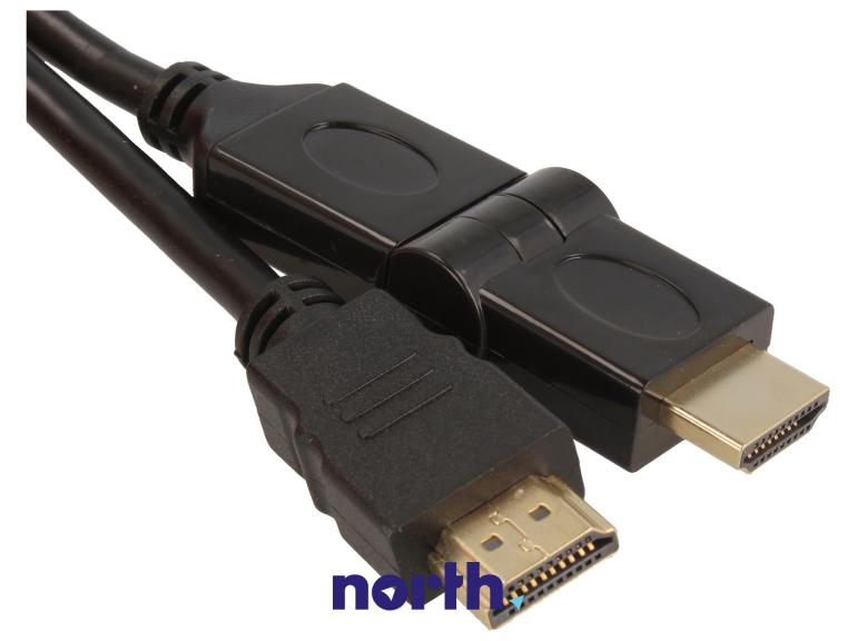 Kabel HDMI 4K Highspeed Ethernet z wtyczką kątową 0.5m,1