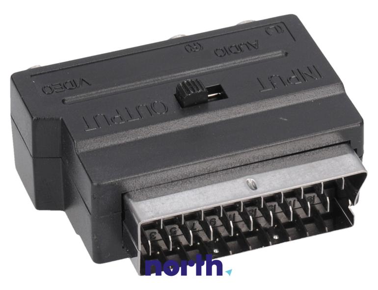 Adapter SCART - CINCH x3 z przełącznikiem,1