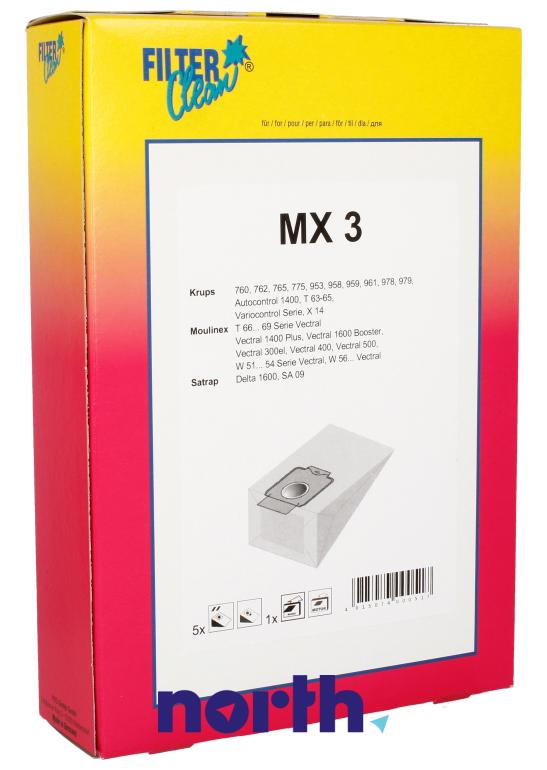 Worki MX3 5szt. do odkurzacza Moulinex,0