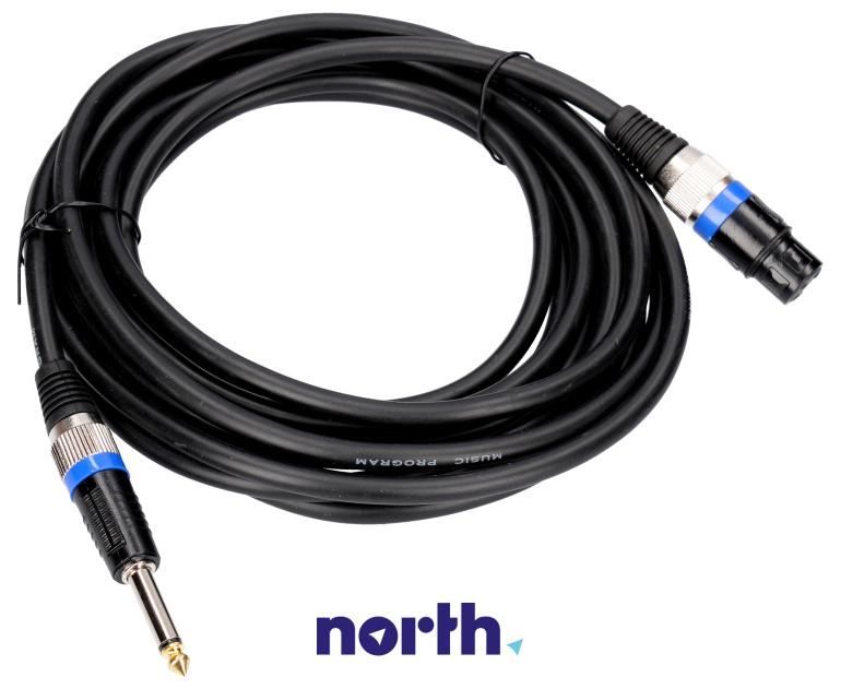 Kabel XLR - Jack 6,3mm mono 5m,0