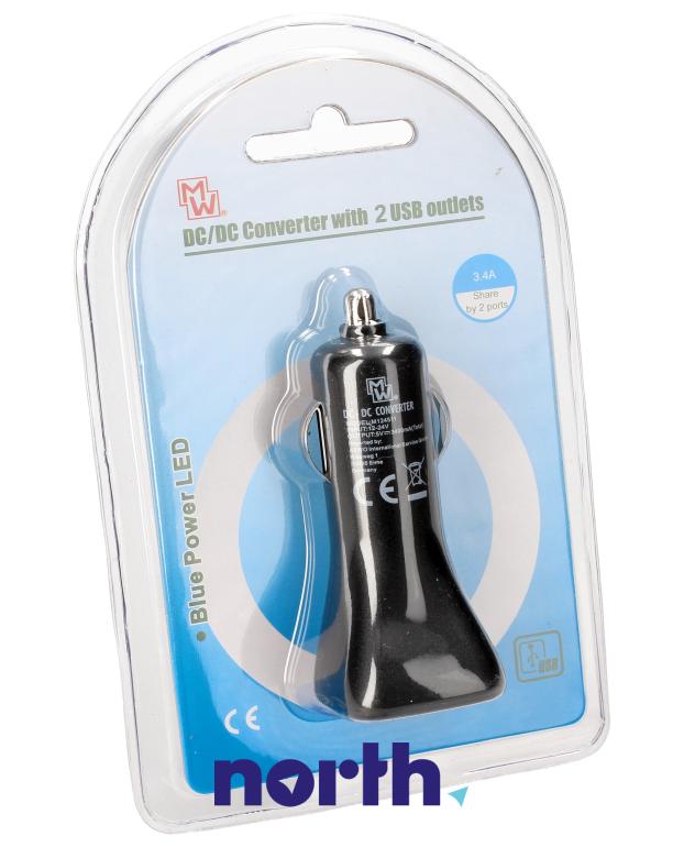Ładowarka samochodowa USB x2 (bez kabla) do smartfona Samsung S Duos,0