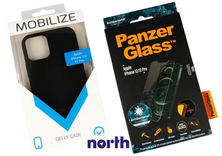 Zestaw etui Gelly Case ze szkłem hartowanym PanzerGlass do smartfona Apple iPhone 12,0