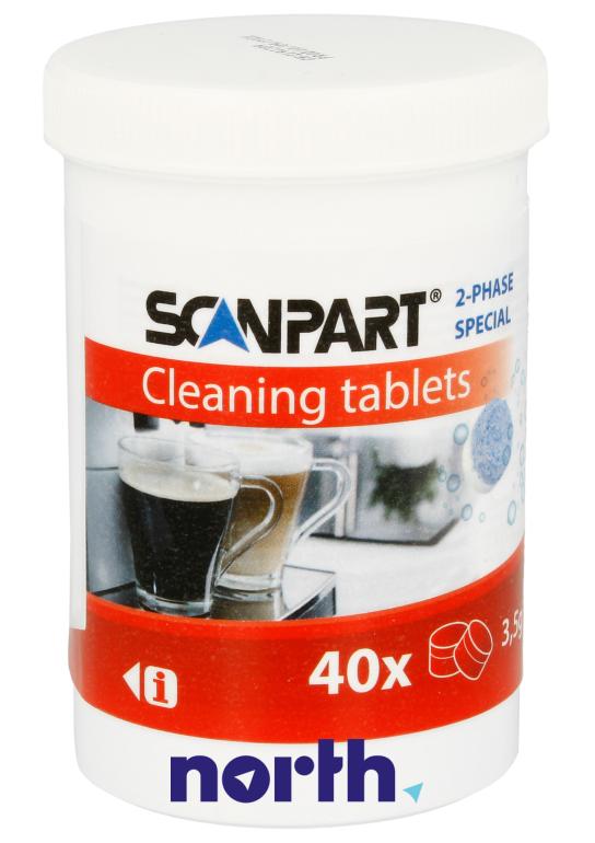 Tabletki czyszczące Scanpart  2-fazowe (40 szt.) do ekspresu do kawy,0