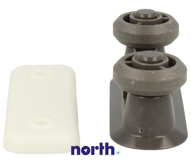Rolki z uchwytem prowadnicy kosza górnego 1szt. do zmywarki do Whirlpool WSFO 3T125 6PC X,4