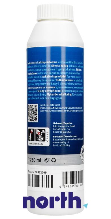 Środek odkamieniający (płyn) do ekspresu do kawy Siemens TQ503R01/04,1