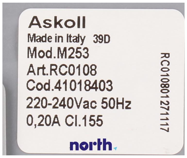 Pompa odpływowa kompletna do pralki GO4 1274L-16S (Candy) M253ASKOLL,3