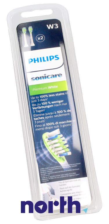 Końcówki Sonicare (2szt.) Premium White do szczoteczki do zębów Philips HX6942/10,4