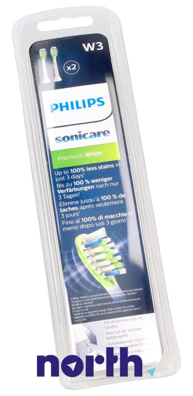 Końcówki Sonicare (2szt.) Premium White do szczoteczki do zębów Philips HX6511/02,4