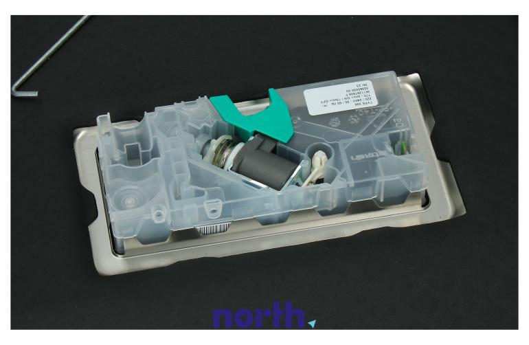Wewnętrzna blacha drzwi z dolną uszczelką i dozownikiem detergentów do zmywarki do Whirlpool WSIO 3T223 PCE X,2