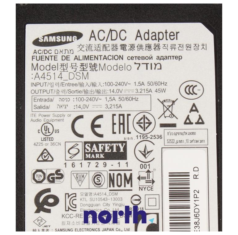 Zasilacz bez kabla sieciowego do monitora Samsung T22D390EW,3