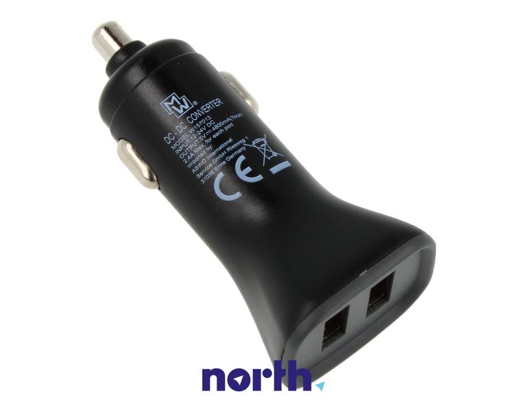 Ładowarka samochodowa USB x2 (bez kabla) do smartfona Samsung A50,0