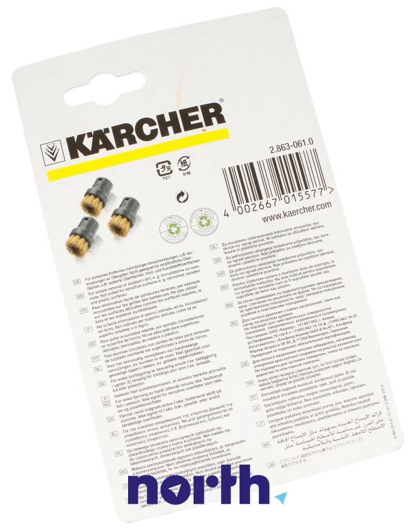 Szczotki okrągłe ze mosiężną szczeciną do parownicy Karcher SC 3 Easy Fix,1