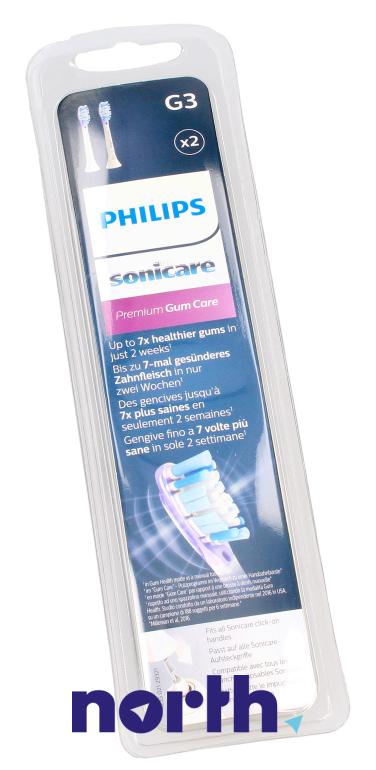 Końcówki Sonicare (2szt.) Premium Gum Care do szczoteczki do zębów Philips HX6932/10,4