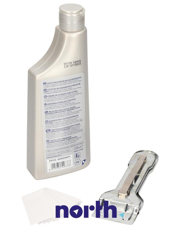 Zestaw do czyszczenia :środek czyszczący, skrobak, 10 wymiennych ostrzy skrobaka do płyty ceramicznej Bosch PKE611B17E/03,2