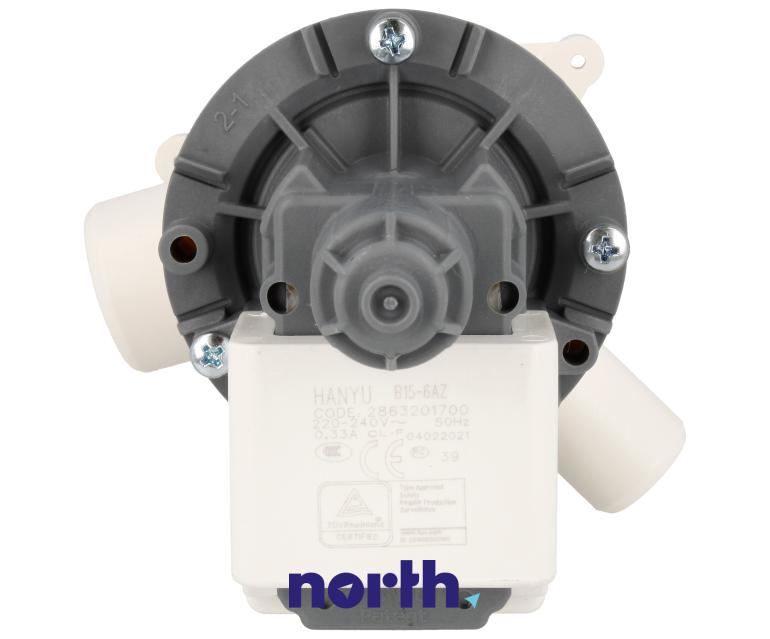 Pompa odpływowa kompletna do pralki WDX 8543130 W (Beko) 2863201700,4