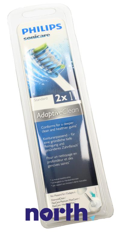 Końcówki Sonicare (2szt.) AdaptiveClean HX904207 do szczoteczki do zębów Philips HX6942/10,5