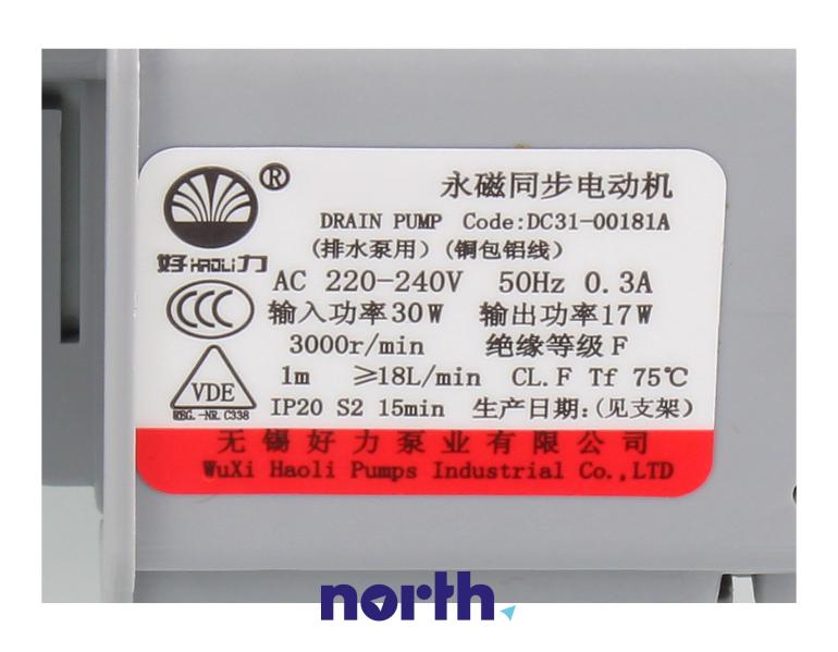 Silnik pompy odpływowej do pralki Samsung WW80K5410UX/EU,4