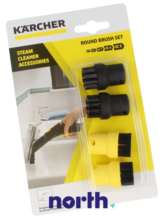 Szczotki okrągłe ze sztuczną szczeciną do parownicy Karcher SC 3 Easy Fix,0