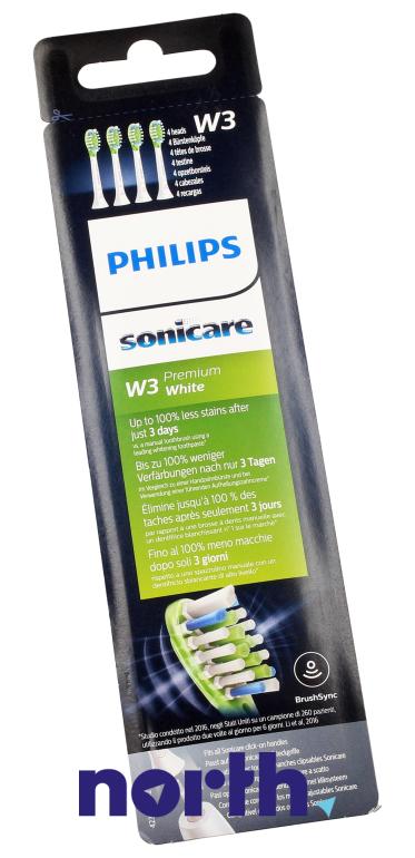 Końcówki Sonicare (4szt.) Premium White HX906417 do szczoteczki do zębów Philips HX6511/02,4