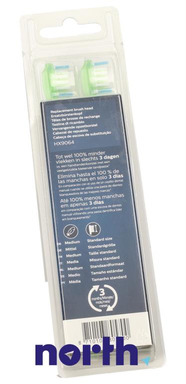 Końcówki Sonicare (4szt.) Premium White HX906417 do szczoteczki do zębów Philips HX6932/10,5