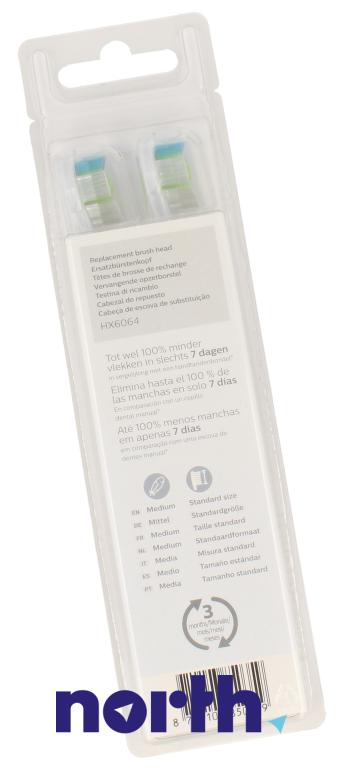 Końcówki Sonicare (4szt.) W Optimal White HX606410 do szczoteczki do zębów Philips HX6932/10,3