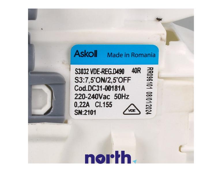 Silnik pompy odpływowej do pralki Samsung WW80K6414QX,8