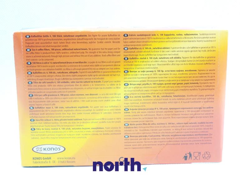 Filtr papierowy No.4 (100 szt.) do ekspresu do kawy Bosch TKA6A643/01,1