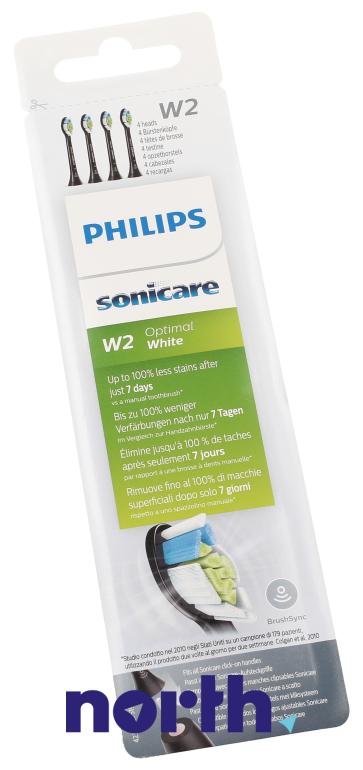 Końcówki Sonicare (4szt.) W2 Optimal White HX606411 do szczoteczki do zębów Philips HX6311/07,3