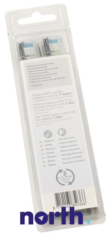 Końcówki Sonicare (4szt.) W2 Optimal White HX606411 do szczoteczki do zębów Philips HX6100,4